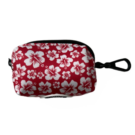 BillieG Neoprene Poop Bag Pouch - Red Surfs Up