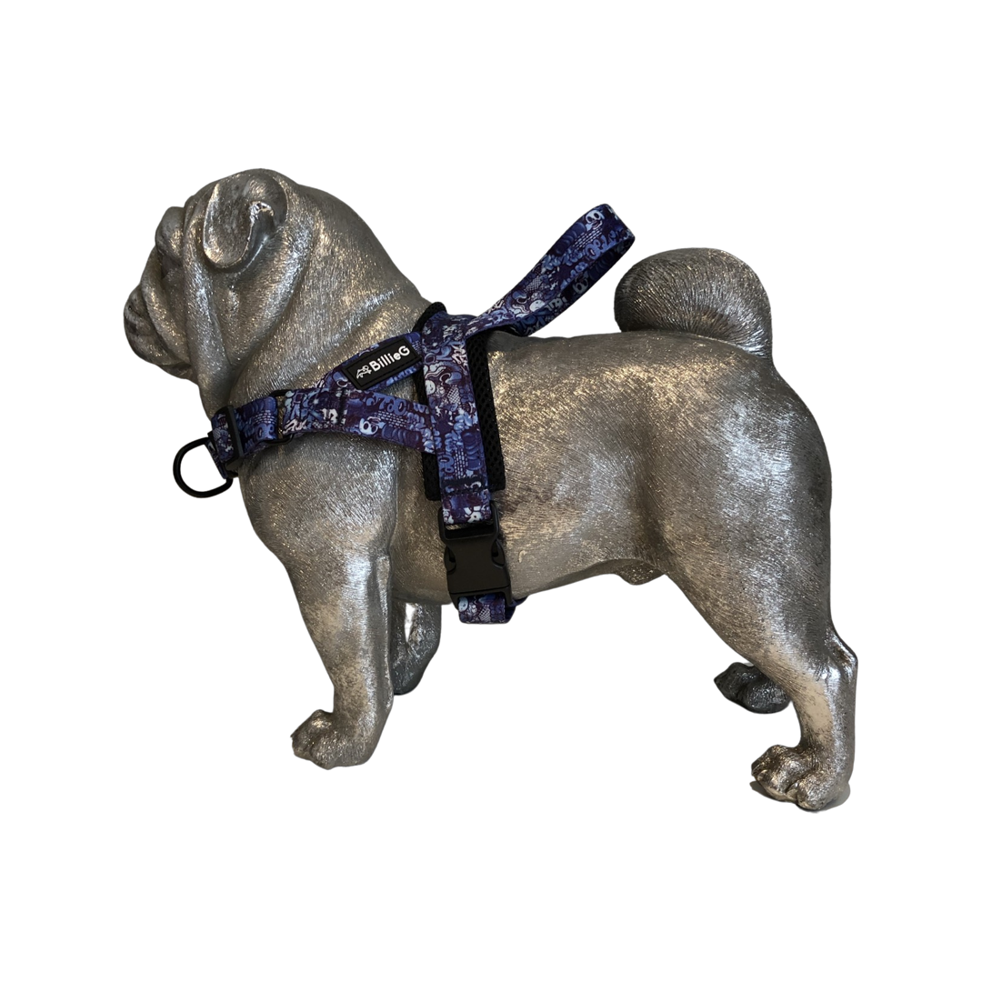 BillieG stylish easy fit, no pull, adjustable multipurpose quick release dog harness