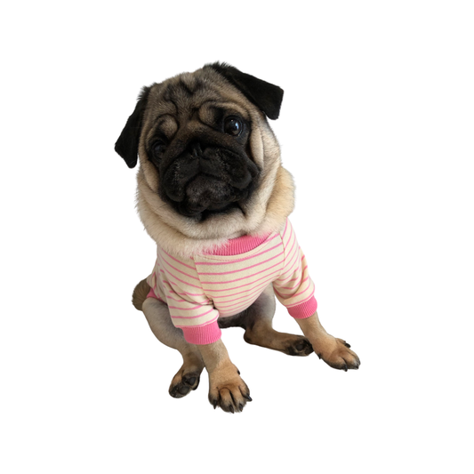 BillieG Striped Tee - Pink & White