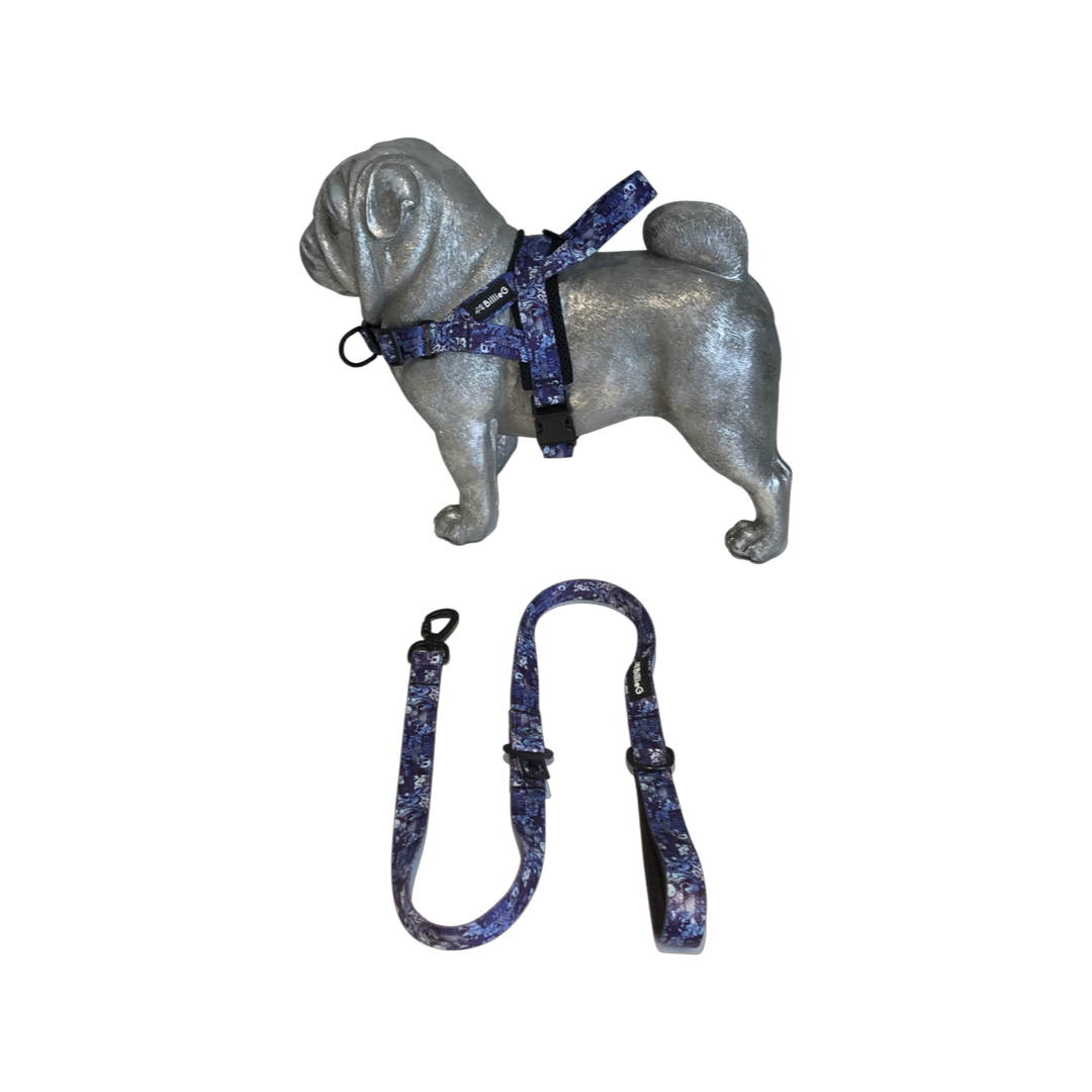 BillieG stylish easy fit, no pull, adjustable multipurpose quick release dog harness