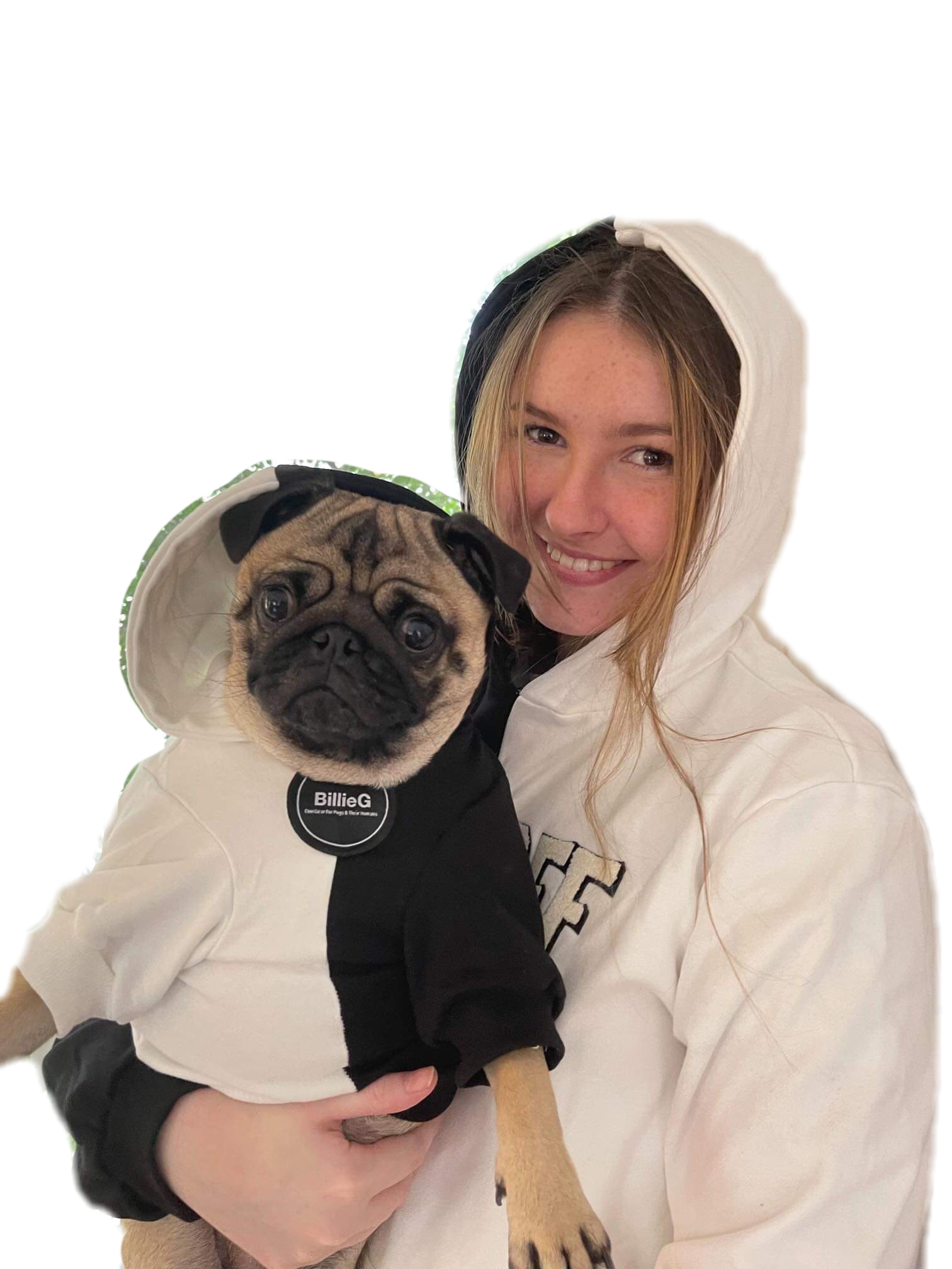 BFF 2 Tone Dog Hoodie - Black & White