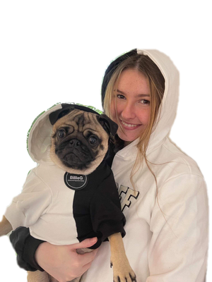 BFF 2 Tone Dog Hoodie - Black & White